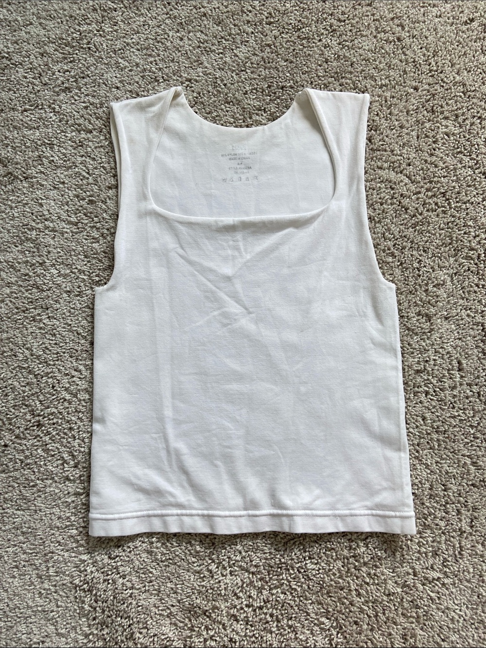 Zenana • White Seamless Square Neck Tank Top